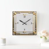 Art Deco Vierkante Klok (Huis)