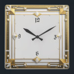 Art Deco Vierkante Klok<br><div class="desc">Geweldig klokontwerp. Je zult het leuk vinden als anderen. U kunt dit ontwerp vrij gebruiken voor andere producten die u wilt of om jouw tekst aan te passen en toe te voegen. Volg me voor meer. Met vriendelijke groet. Een leuke dag.</div>