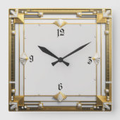 Art Deco Vierkante Klok (Voorkant)