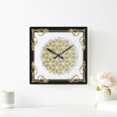 Art Deco Vierkante Klok (Huis)