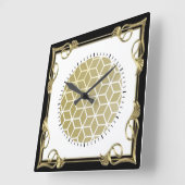 Art Deco Vierkante Klok (Hoek)