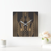 Art Deco Vierkante Klok (Huis)