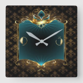 Art Deco Vierkante Klok (Voorkant)