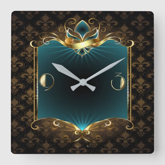 Art Deco Vierkante Klok (Voorkant)