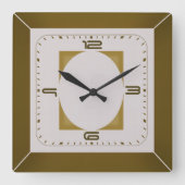 Art Deco Vierkante Klok (Voorkant)