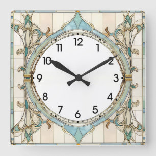 Art Deco Vierkante Klok