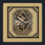 Art Deco Vierkante Klok<br><div class="desc">Geweldig design. Je zult het leuk vinden als anderen. U kunt dit ontwerp vrij gebruiken voor andere producten of jouw tekst toevoegen. Volg me voor meer. Met vriendelijke groet. Een leuke dag.</div>