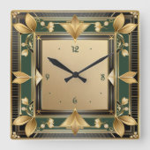 Art Deco Vierkante Klok (Voorkant)