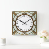 Art Deco Vierkante Klok (Huis)