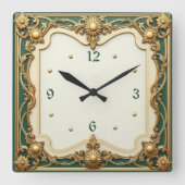 Art Deco Vierkante Klok (Voorkant)