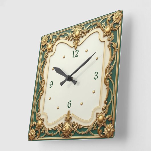 Art Deco Vierkante Klok (Hoek)