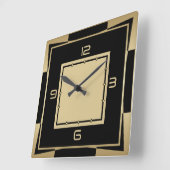 Art Deco Vierkante Klok (Hoek)