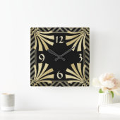 Art Deco Vierkante Klok (Huis)