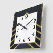 Art Deco Vierkante Klok (Hoek)