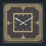 Art deco vierkante klok<br><div class="desc">Geweldig klokontwerp. Je zult het leuk vinden als anderen. U kunt dit ontwerp vrij gebruiken voor andere producten die u wilt of om jouw tekst aan te passen en toe te voegen. Volg me voor meer. Met vriendelijke groet. Een leuke dag.</div>
