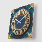 Art Deco Vierkante Klok (Hoek)