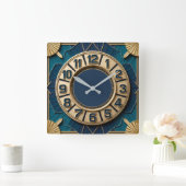 Art Deco Vierkante Klok (Huis)