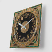 Art Deco Vierkante Klok (Hoek)
