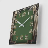 Art Deco Vierkante Klok (Hoek)