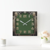 Art Deco Vierkante Klok (Huis)