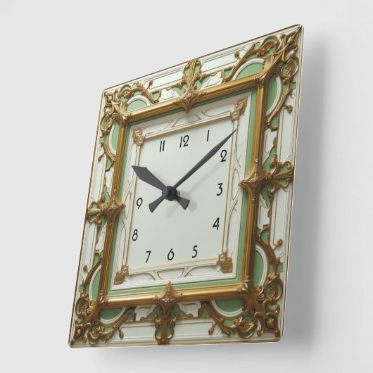 Art Deco Vierkante Klok (Hoek)