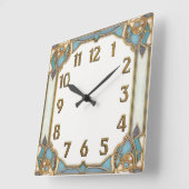 Art Deco Vierkante Klok (Hoek)