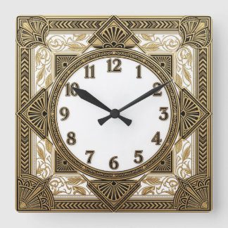 Art Deco Vierkante Klok