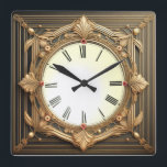 Art Deco Vierkante Klok<br><div class="desc">Geweldig klokontwerp. Je zult het leuk vinden als anderen. U kunt dit ontwerp vrij gebruiken voor andere producten die u wilt of om jouw tekst aan te passen en toe te voegen. Volg me voor meer. Met vriendelijke groet. Een leuke dag.</div>