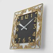 Art Deco Vierkante Klok (Hoek)