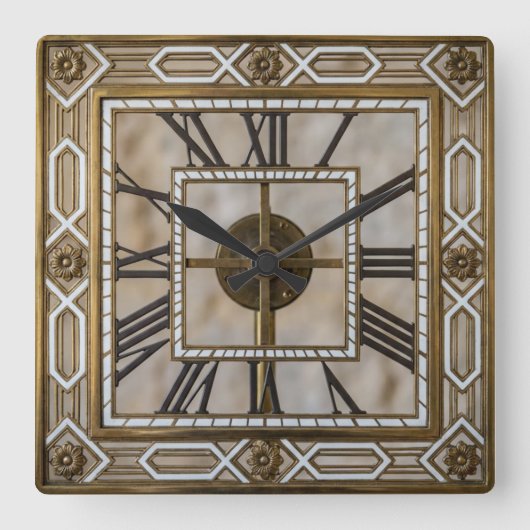Art Deco Vierkante Klok (Voorkant)