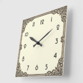 Art Deco Vierkante Klok (Hoek)