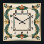 Art Deco Vierkante Klok<br><div class="desc">Geweldig klokontwerp. Je zult het leuk vinden als anderen. U kunt dit ontwerp vrij gebruiken voor andere producten die u wilt of om jouw tekst aan te passen en toe te voegen. Volg me voor meer. Met vriendelijke groet. Een leuke dag.</div>