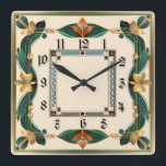 Art Deco Vierkante Klok<br><div class="desc">Geweldig klokontwerp. Je zult het leuk vinden als anderen. U kunt dit ontwerp vrij gebruiken voor andere producten die u wilt of om jouw tekst aan te passen en toe te voegen. Volg me voor meer. Met vriendelijke groet. Een leuke dag.</div>