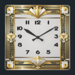 Art Deco Vierkante Klok<br><div class="desc">Geweldig klokontwerp. Je zult het leuk vinden als anderen. U kunt dit ontwerp vrij gebruiken voor andere producten die u wilt of om jouw tekst aan te passen en toe te voegen. Volg me voor meer. Met vriendelijke groet. Een leuke dag.</div>