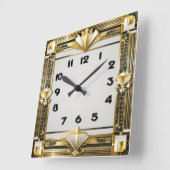 Art Deco Vierkante Klok (Hoek)