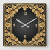 Art Deco Vierkante Klok (Voorkant)