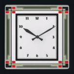 Art Deco Vierkante Klok<br><div class="desc">Geweldig klokontwerp. Je zult het leuk vinden als anderen. U kunt dit ontwerp vrij gebruiken voor andere producten die u wilt of om jouw tekst aan te passen en toe te voegen. Volg me voor meer. Met vriendelijke groet. Een leuke dag.</div>