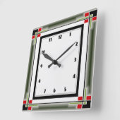 Art Deco Vierkante Klok (Hoek)