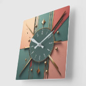 Art Deco Vierkante Klok (Hoek)