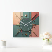 Art Deco Vierkante Klok (Huis)