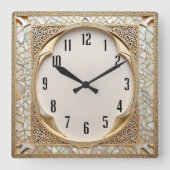 Art Deco Vierkante Klok (Voorkant)