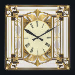 Art Deco Vierkante Klok<br><div class="desc">Het mooiste uurwerk ontwerp. Je zult er net zo van houden als anderen. Wees vrij om dit ontwerp te gebruiken voor andere producten die u leuk vindt of om jouw tekst aan te passen en toe te voegen. Volg me voor meer. Met vriendelijke groet. Fijne dag.</div>