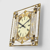 Art Deco Vierkante Klok (Hoek)