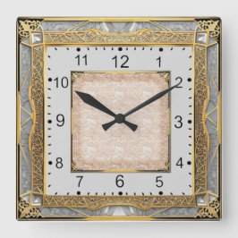 Art Deco Vierkante Klok