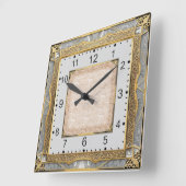 Art Deco Vierkante Klok (Hoek)