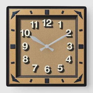 Art Deco Vierkante Klok