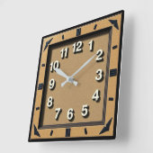 Art Deco Vierkante Klok (Hoek)