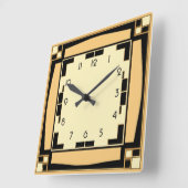 Art Deco Vierkante Klok (Hoek)
