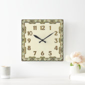 Art  Deco Vierkante Klok (Huis)