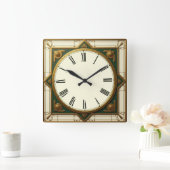 Art Deco Vierkante Klok (Huis)